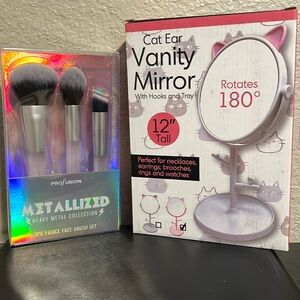 Mirror and Profusion Makeup Brush Set